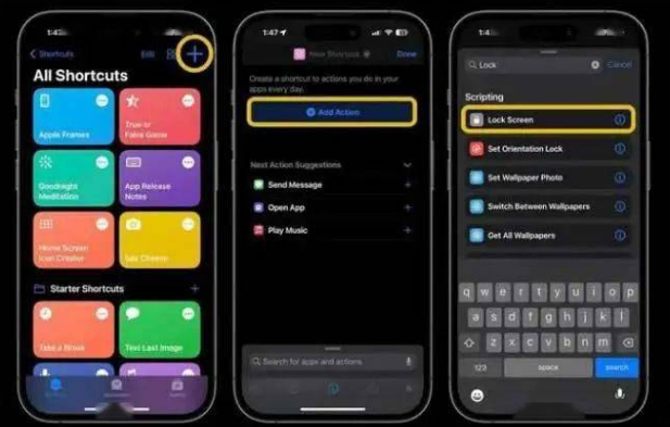 田阳苹果14锁屏维修店分享iPhone14升级iOS16.4后如何创建锁屏快捷方式 