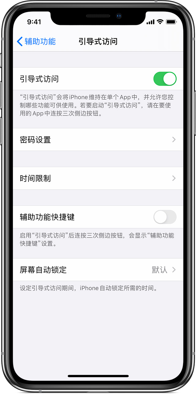 田阳苹果手机维修分享如何在 iPhone 上退出引导式访问 