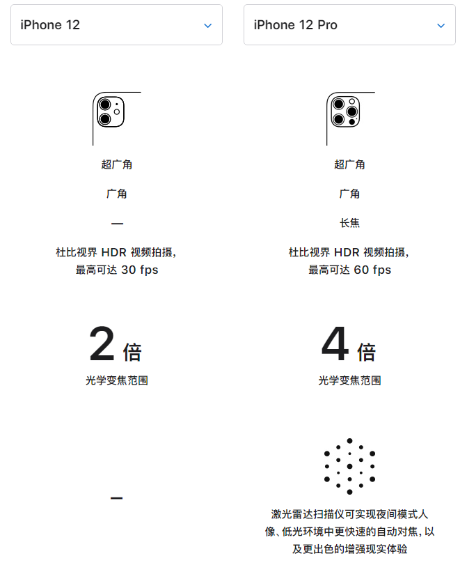 田阳苹果手机维修分享苹果 iPhone 12 与 iPhone 12 Pro 选哪款 